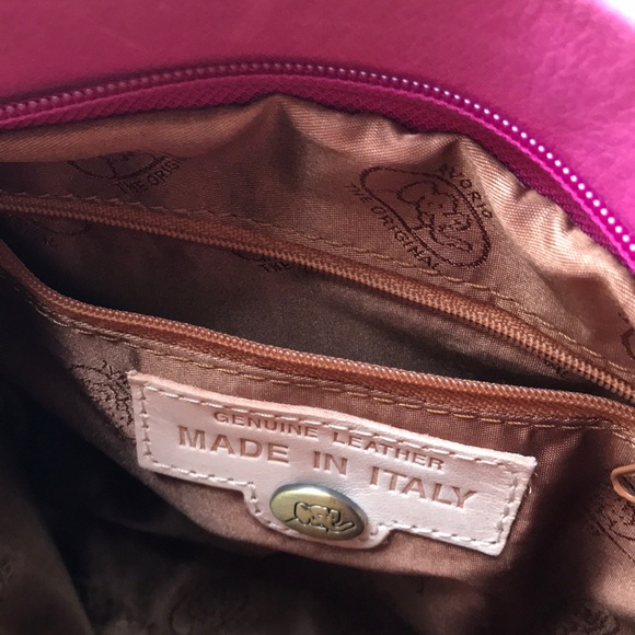 NWT RASPBERRY LEATHER CROSSBODY PURSE - Picture 5 of 6